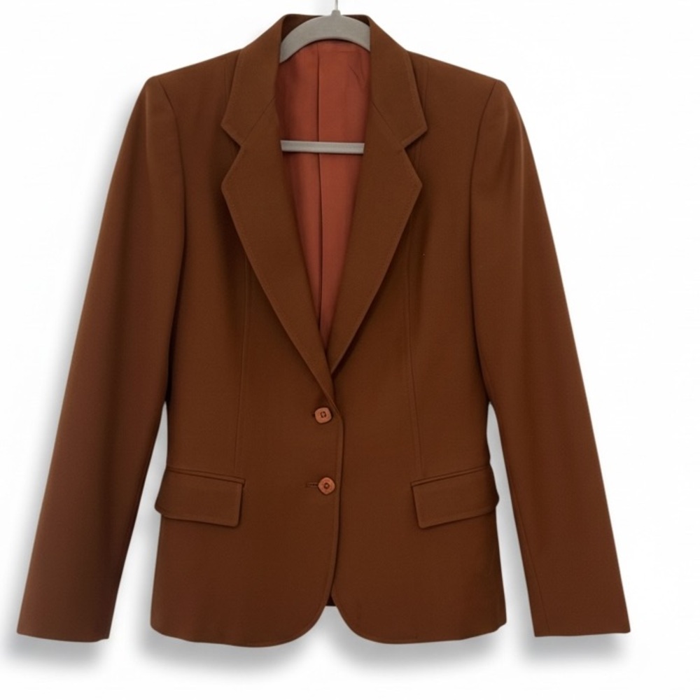 Vintage Wool Rust Brown Blazer